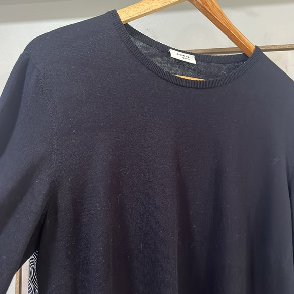AKRIS Punto Crew Neck Mixed Media Long Sleeve Sweater Top, size 12 - Picture 8 of 13